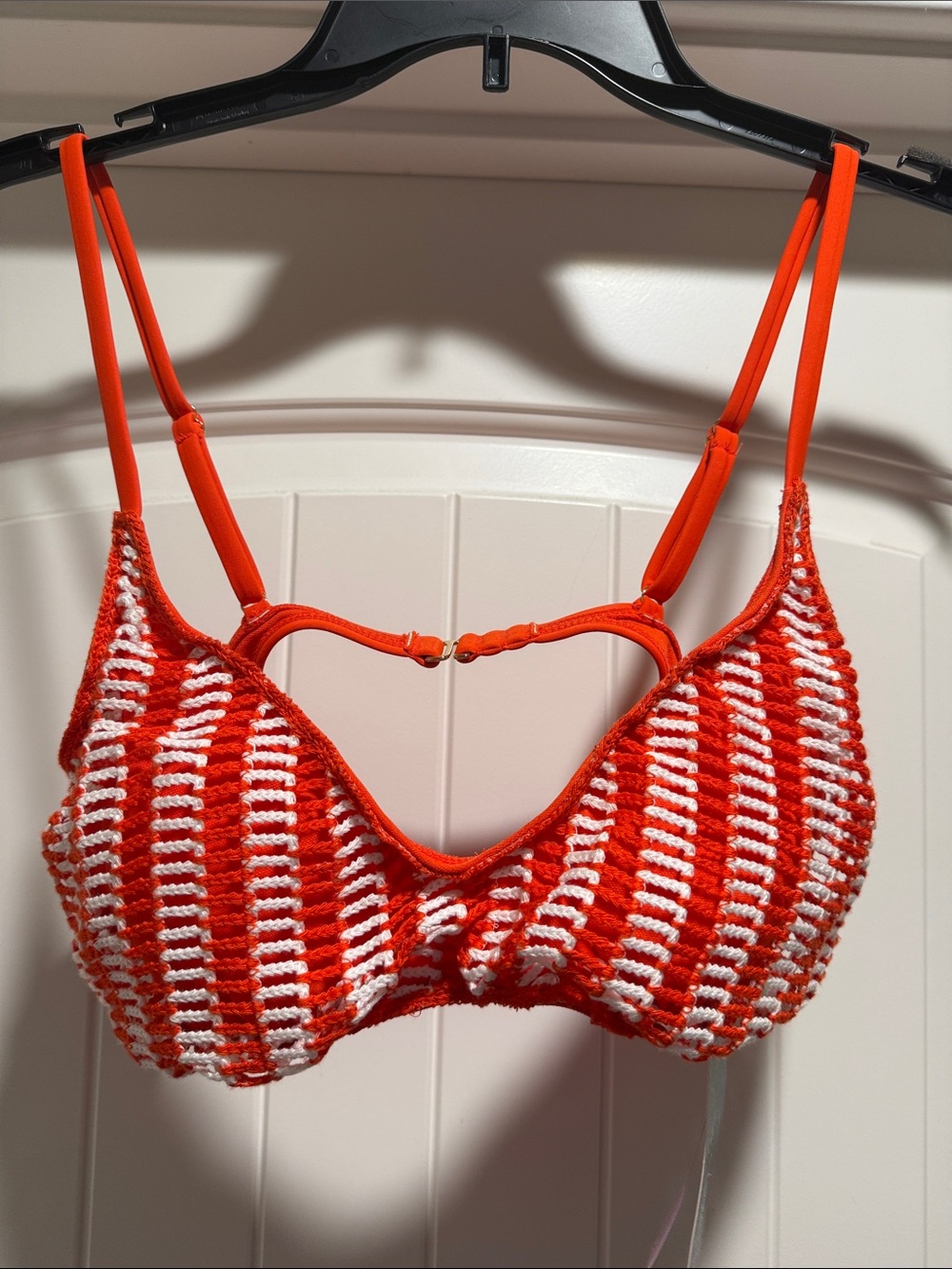 wild fable Orange & White Striped Crochet Bikini